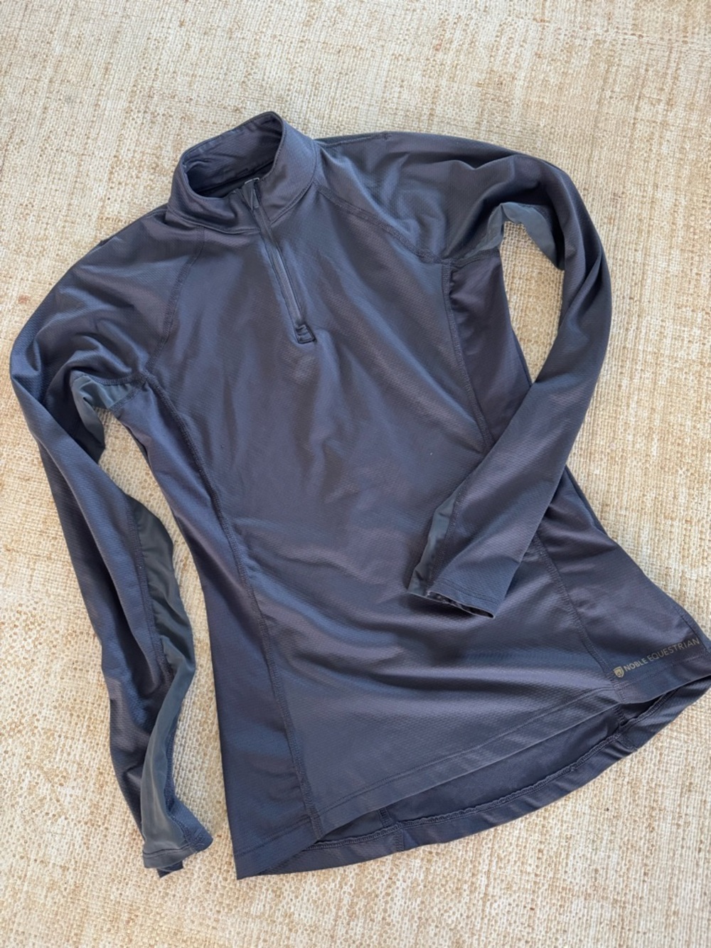 Northern Equestrian Ashley Long Sleeve Quarter Zip XS Gray Riding Sold Out